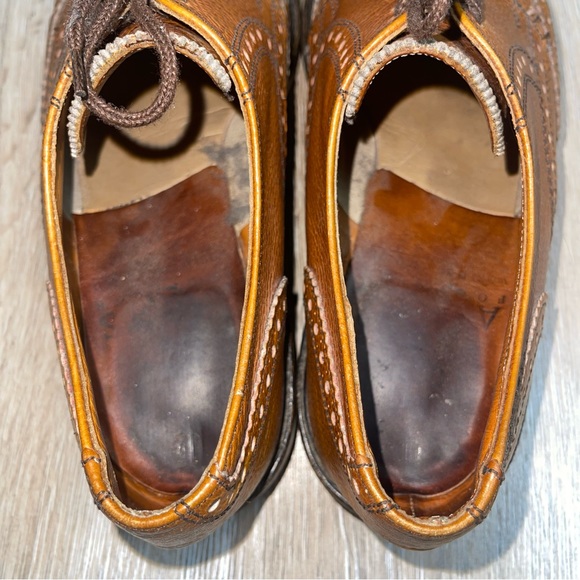 Itshide Brouge Oxfords Men’s Commando Style Chunky Sole Made In England Brown - Picture 8 of 15